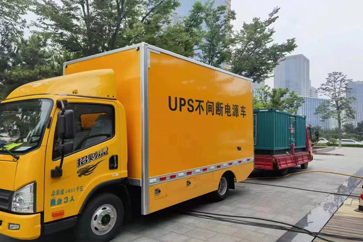 文水发电机租赁施工现场