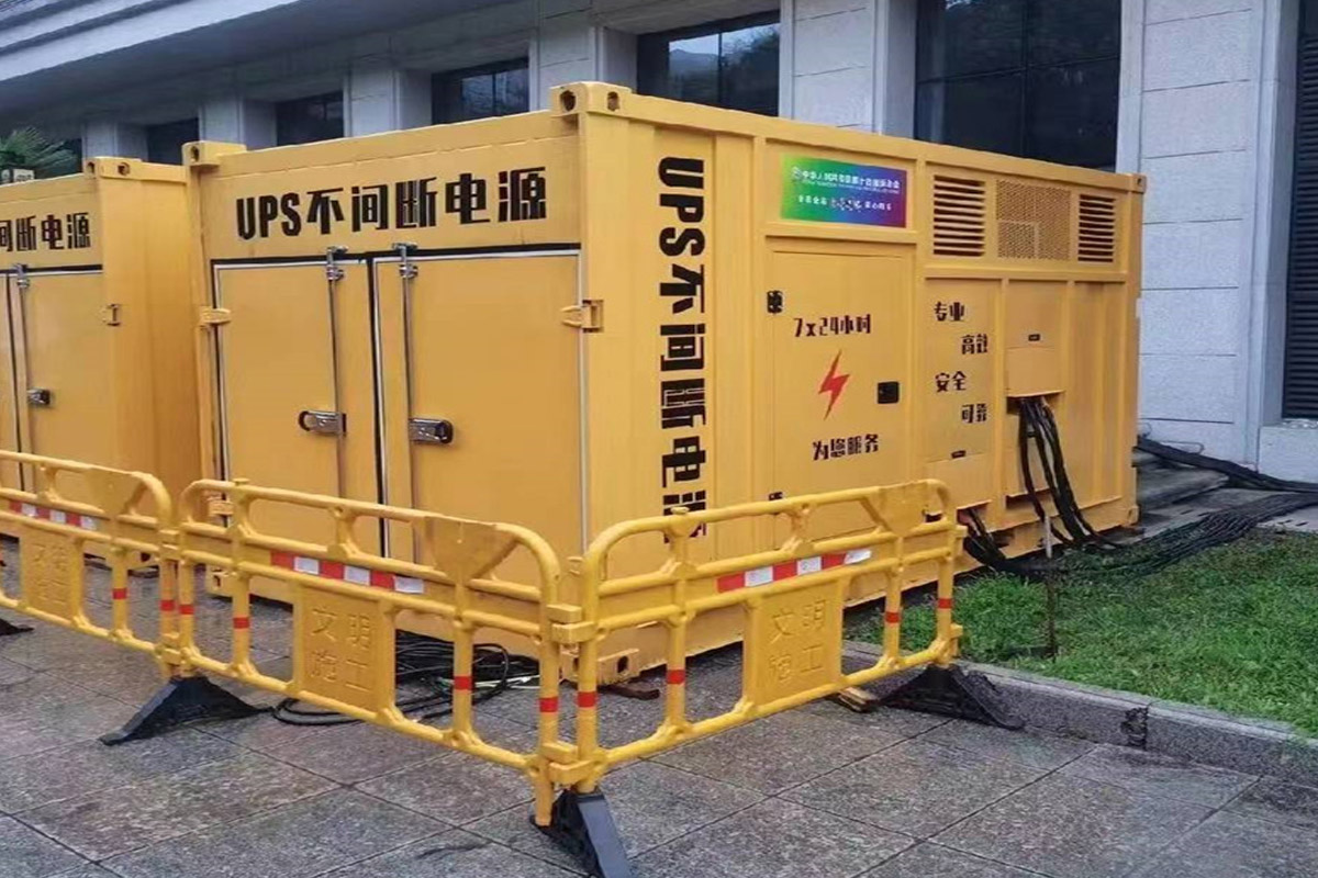 文水发电机租赁施工现场